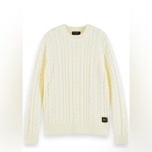 Scotch and Soda Cable Knit Crewneck Sweater